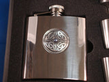 Flask Set Hip - Celtic Knot with Stone