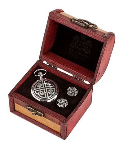 Celtic Pocket Watch  & Cufflink Sett